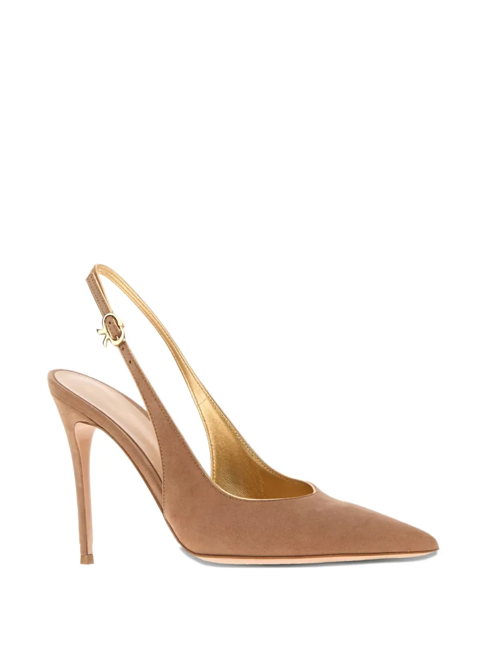 Gianvito Rossi 100mm Yves slingback suede pumps Neutrals