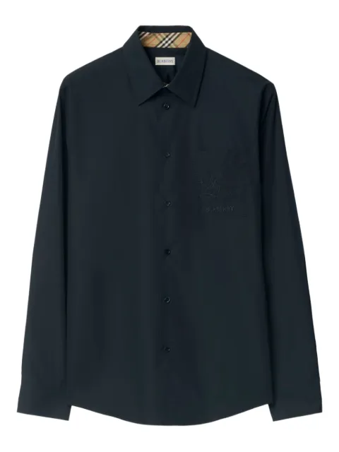 Burberry camisa con bordado Equestrian-Knight