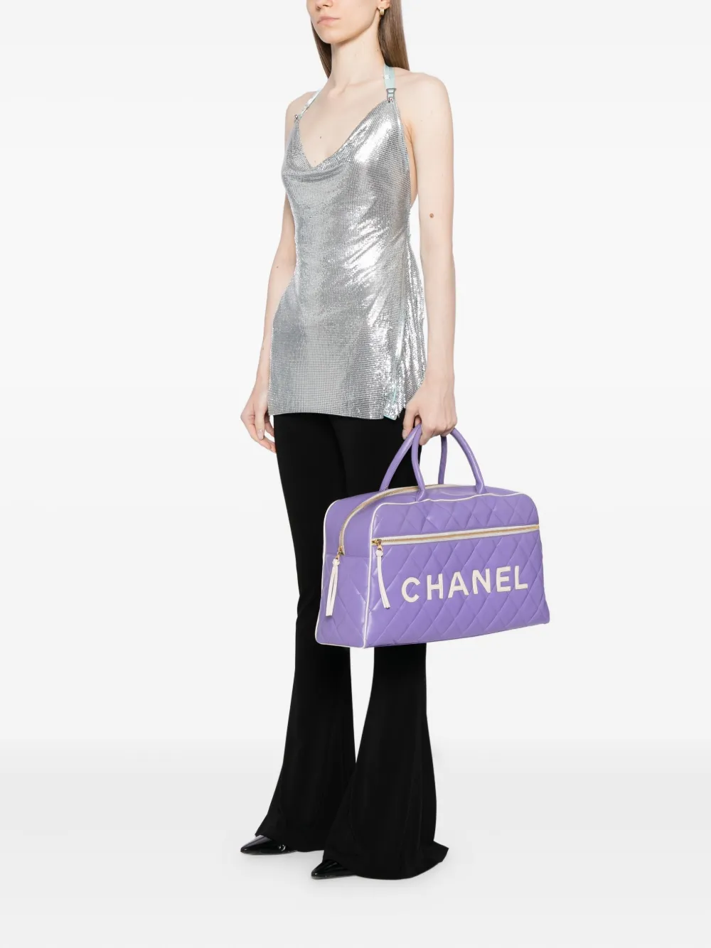 CHANEL Pre-Owned 1992 Weekend Duffel Overnight Duffle Tote | Pre-Owned | Image 2
