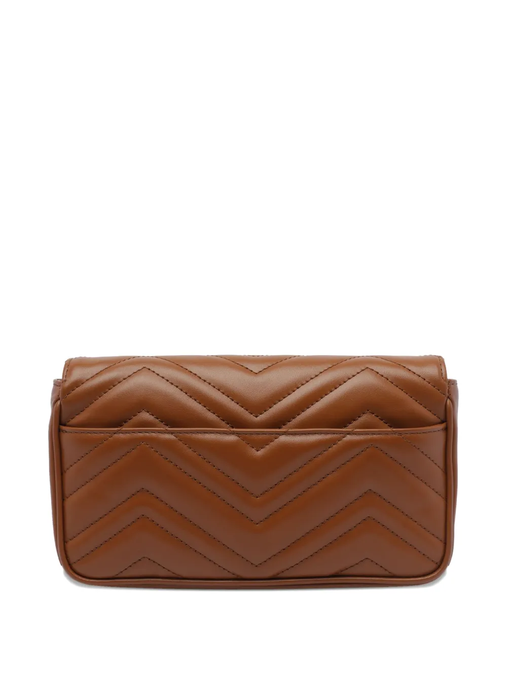 Gucci GG Marmont chevron-quilted logo-plaque shoulder bag - Bruin