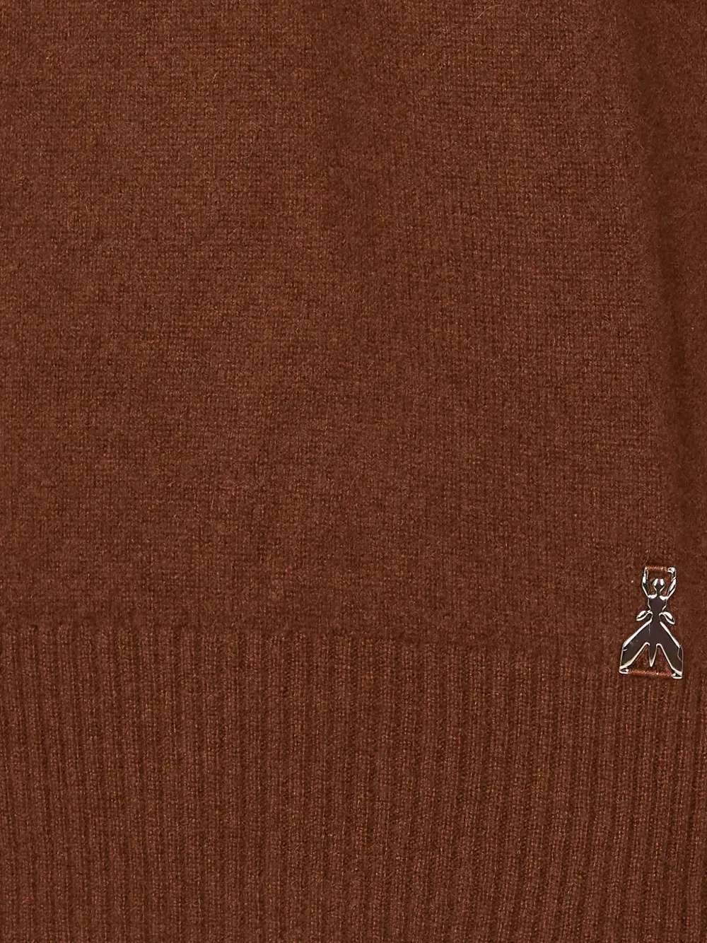 Patrizia Pepe Sweater met ronde hals en logo Bruin