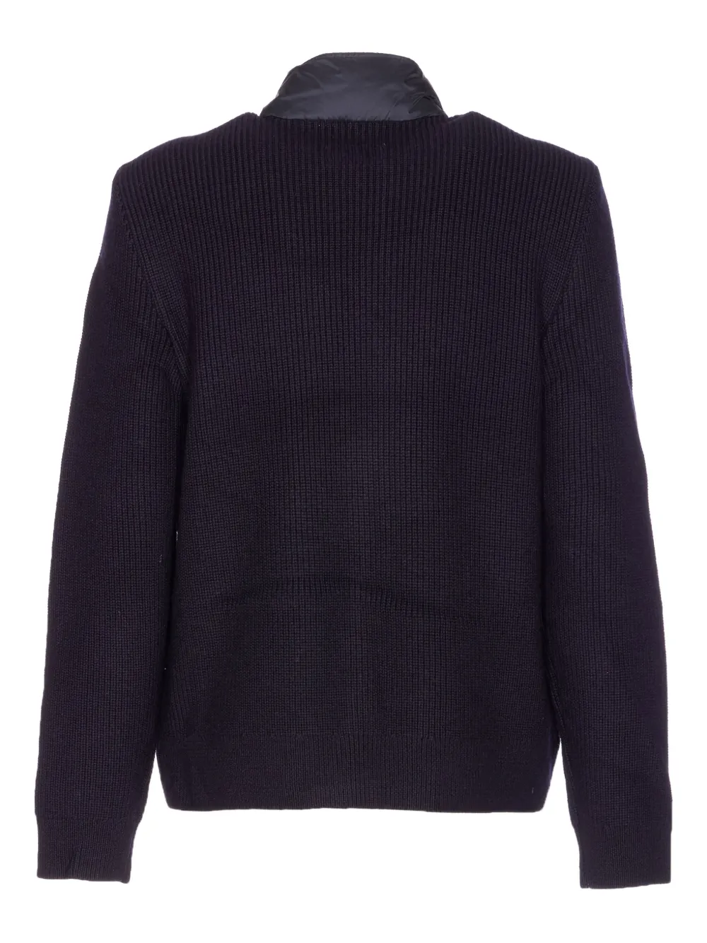 Belstaff quilted-padded logo-patch cardigan - Blauw
