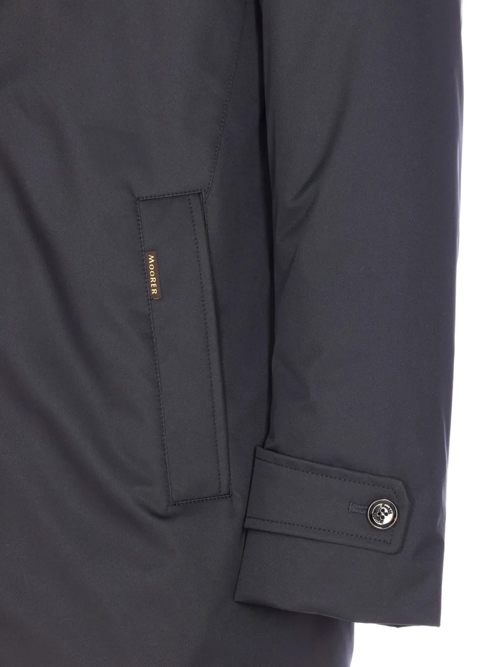 Moorer Gewatteerde jas met hoge hals Blauw