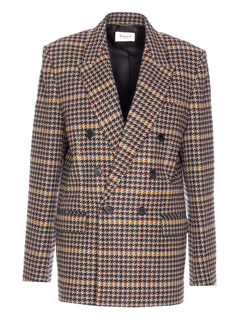 Saint Laurent check double-breasted blazer | Brown | Image 1