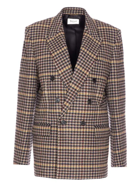 Saint Laurent check double-breasted blazer