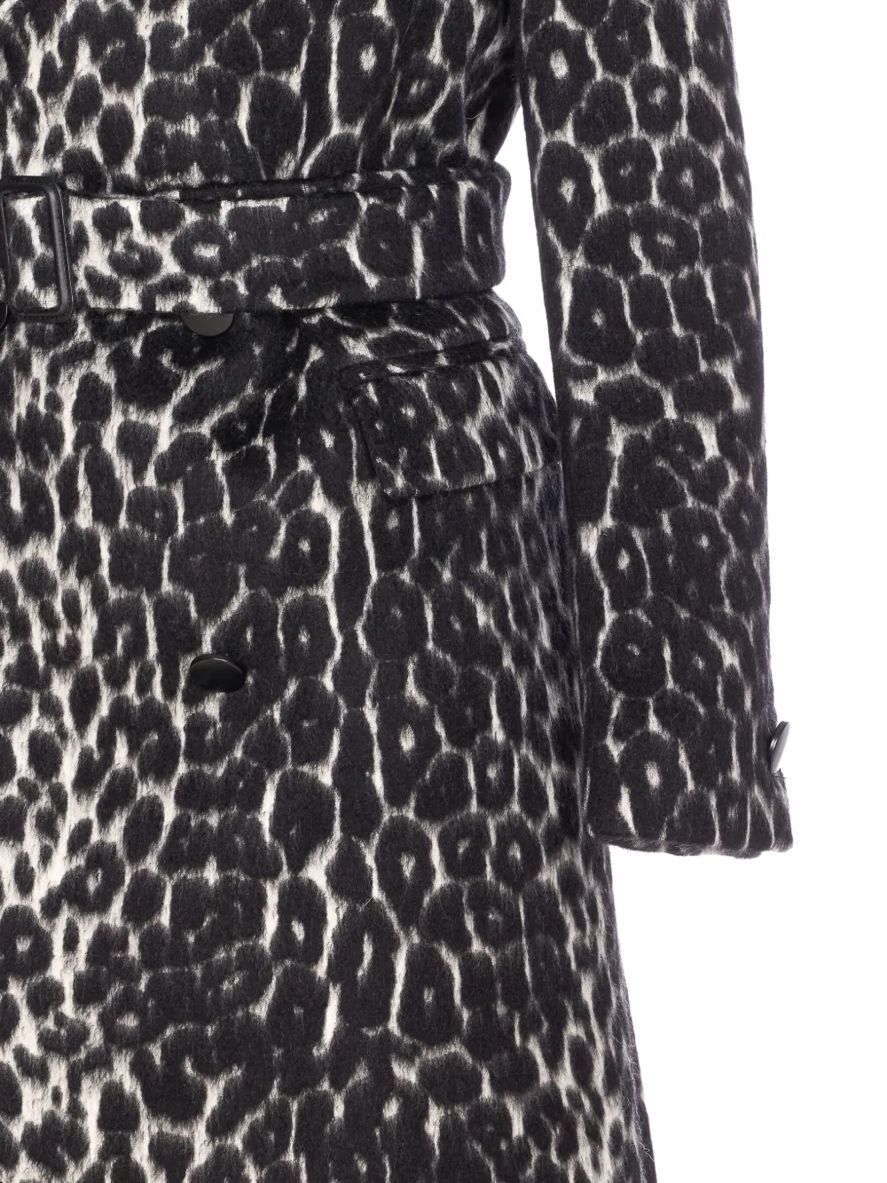 Tagliatore Leopard Printed Bouble Breasted Coat In Animal Print