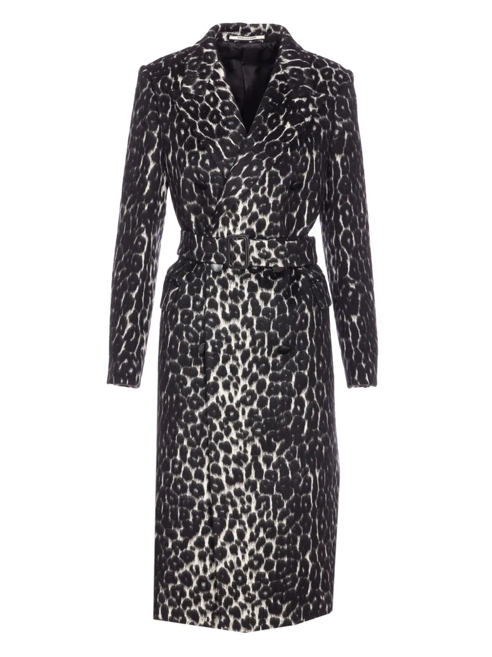 Tagliatore leopard-print coat | Black | Image 1