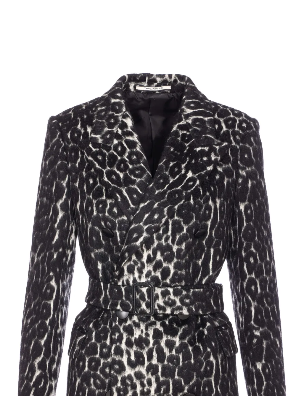 Tagliatore Jas met luipaardprint Zwart