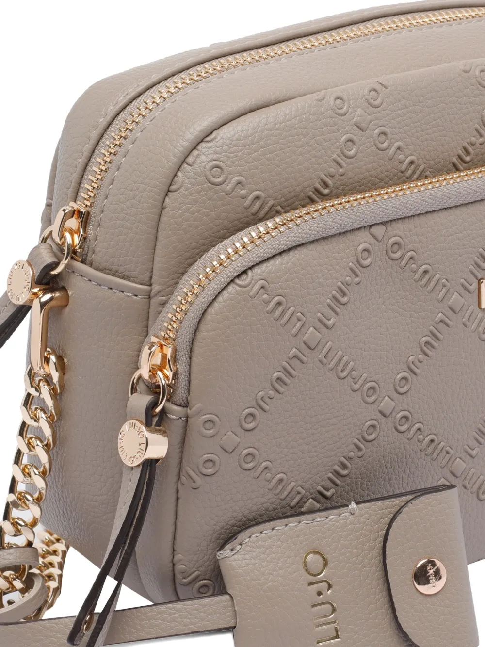 Liu •jo Logo-embossed Chain-strap Shoulder Bag In Neutral