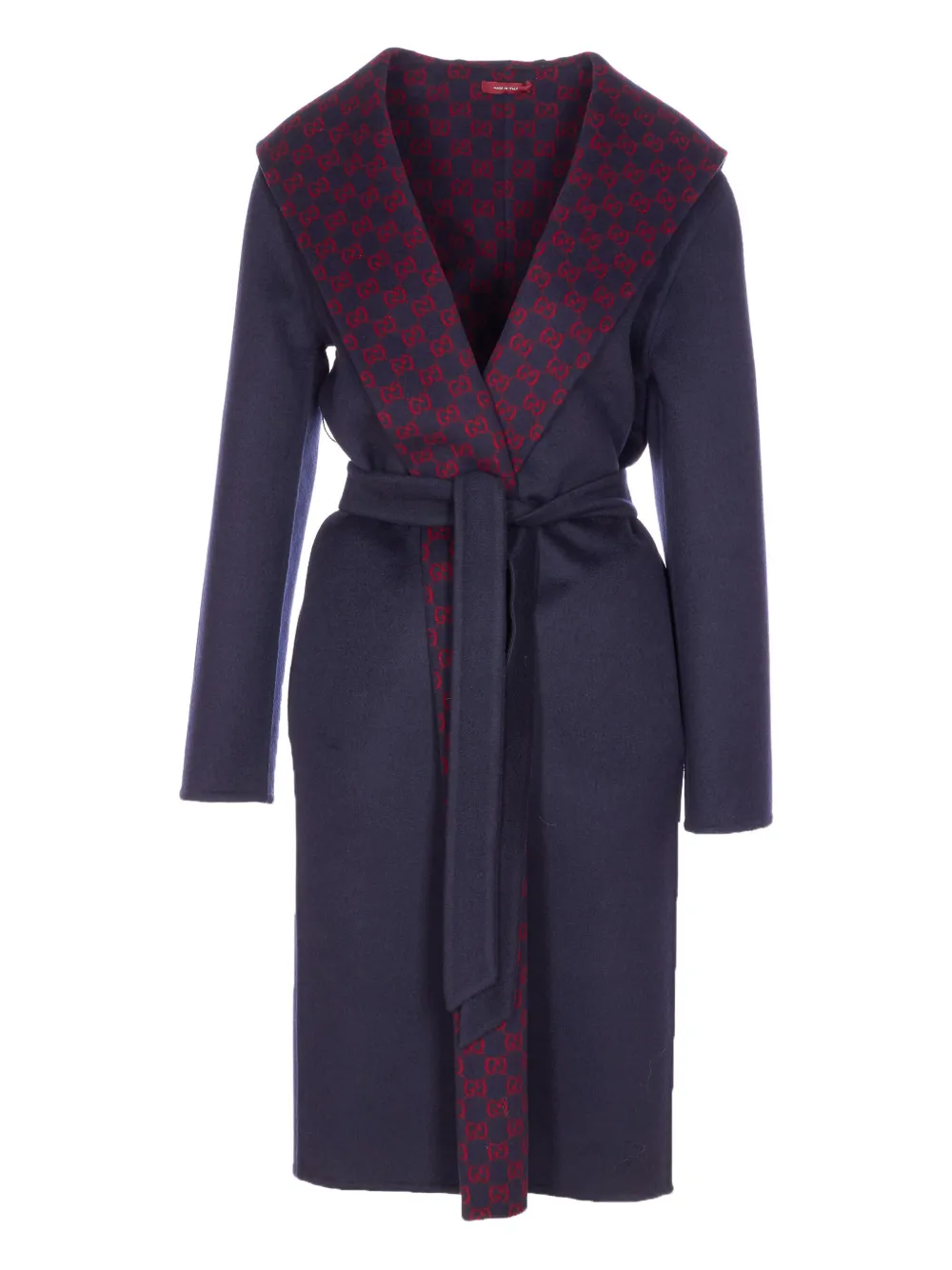 Gucci hooded GG-pattern coat | Blue | Image 1
