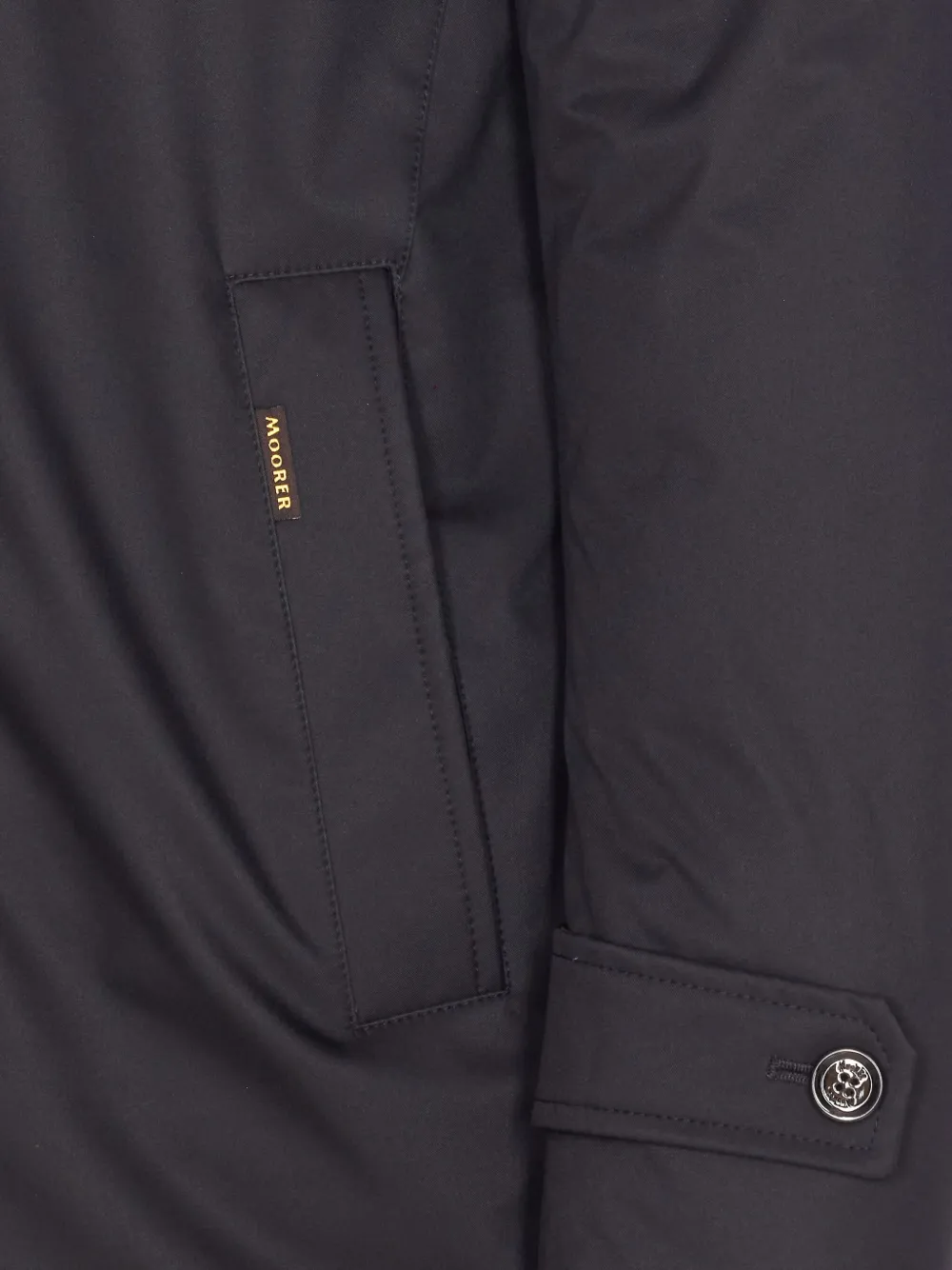 Moorer Gewatteerd jack met hoge hals Zwart