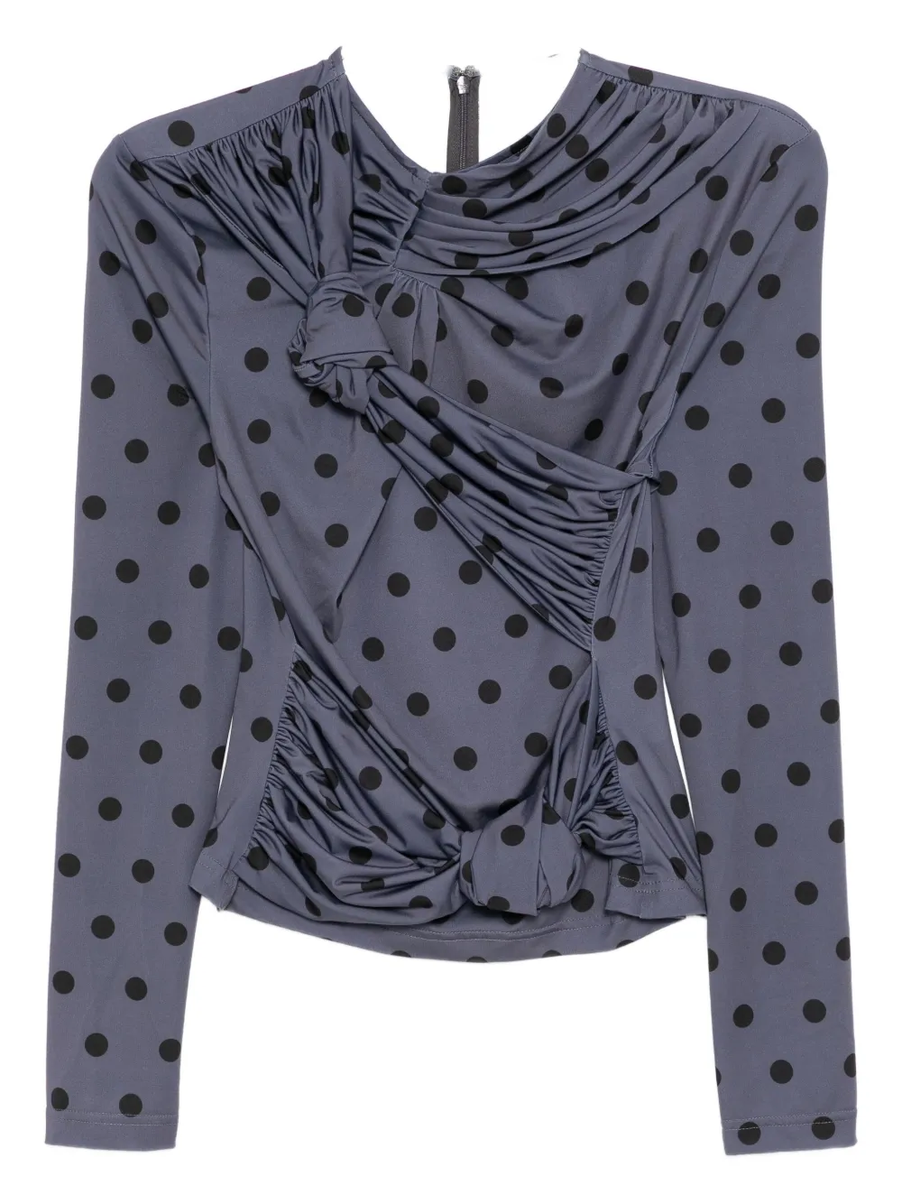 Rokh Top a pois - Grigio