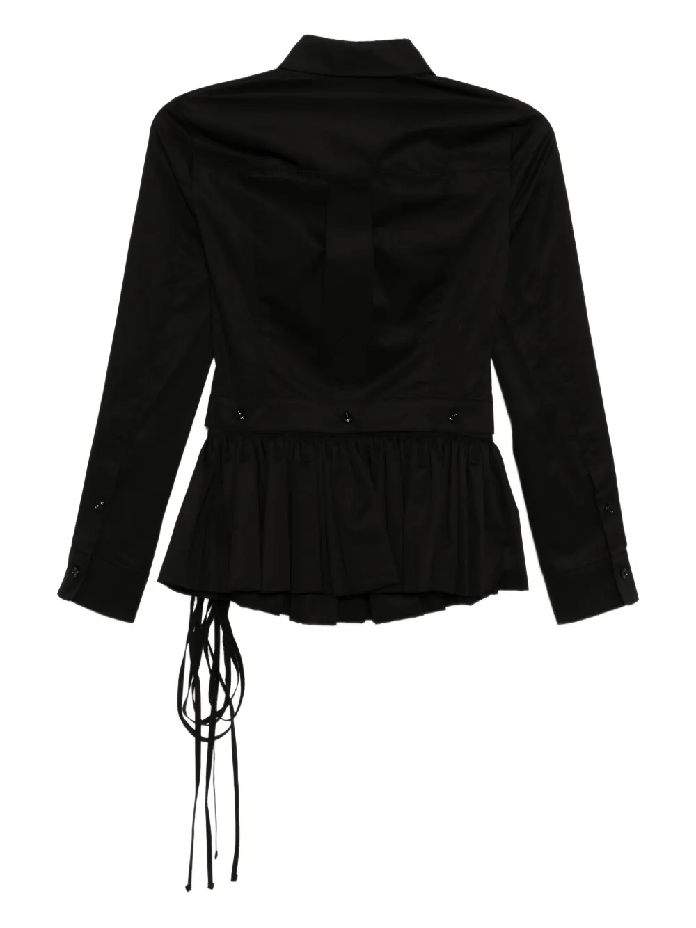 Rokh Blouse met peplum afwerking - Zwart