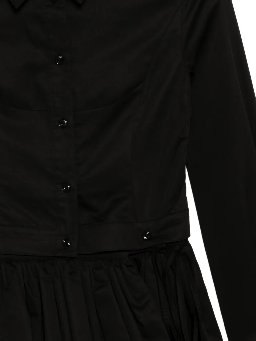 Rokh Blouse met peplum afwerking Zwart