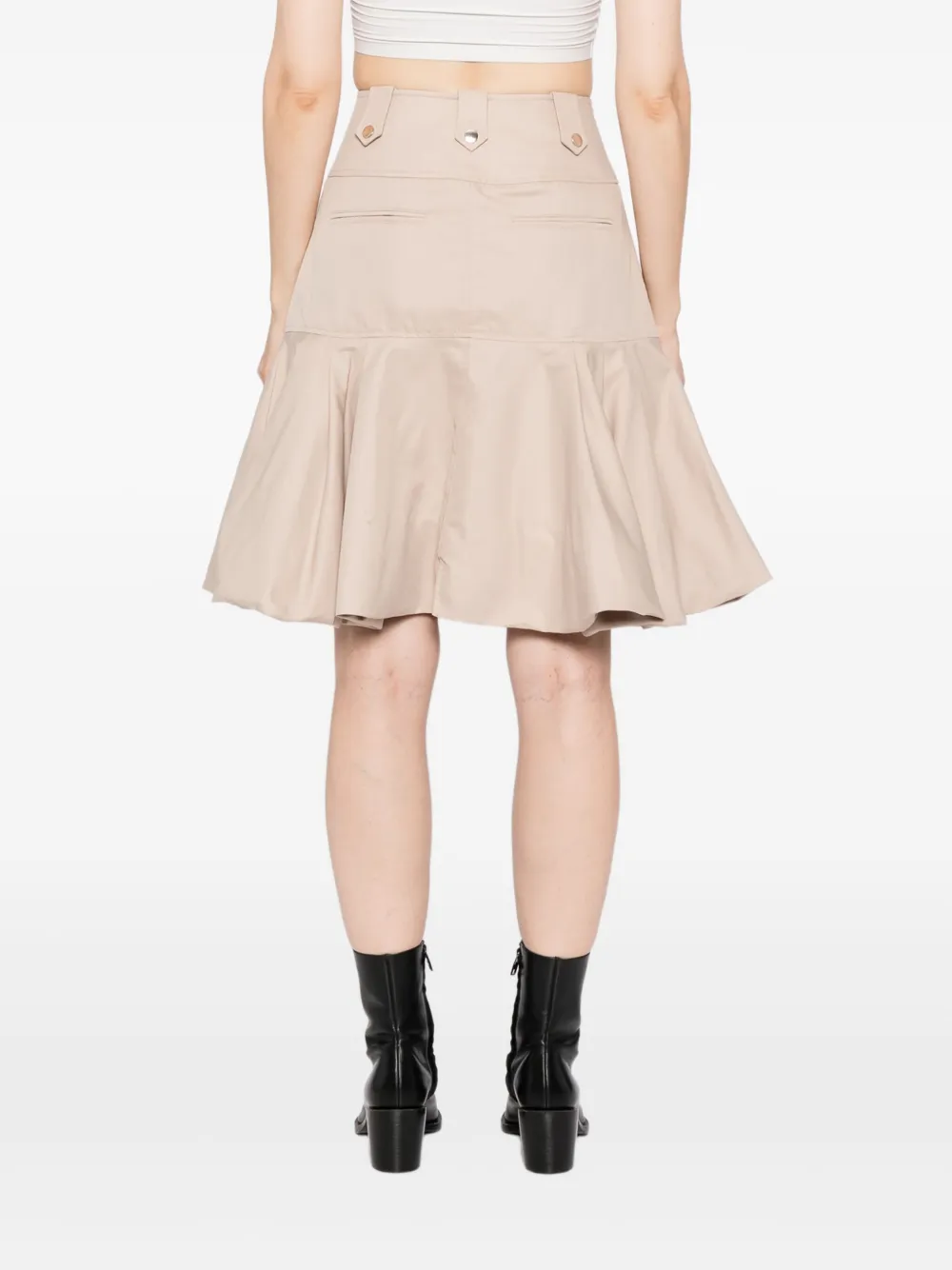 Rokh Puffed-hem Midi Skirt In Animal Print