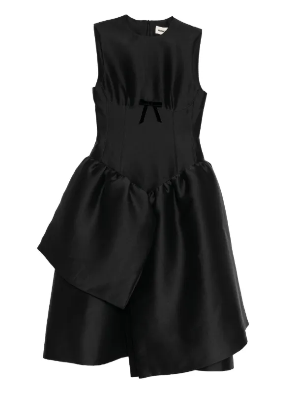 Shushu/Tong Smocked-panel Dress in Black
