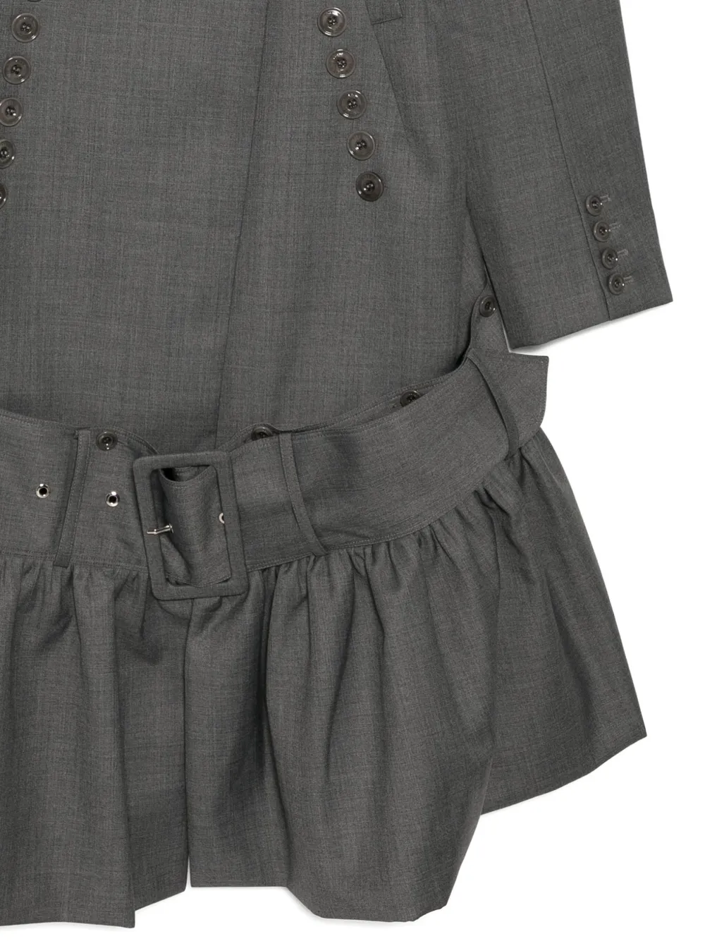 Rokh Jas met flared afwerking Grijs