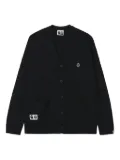 FINGERCROXX patch-pocket ribbed cardigan - Black