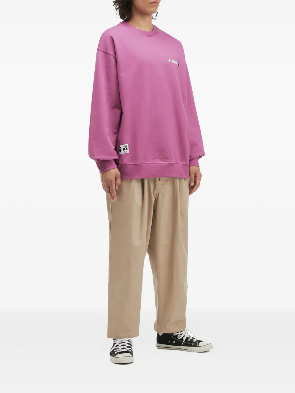 FINGERCROXX Sweater met vossenkop logo - Paars