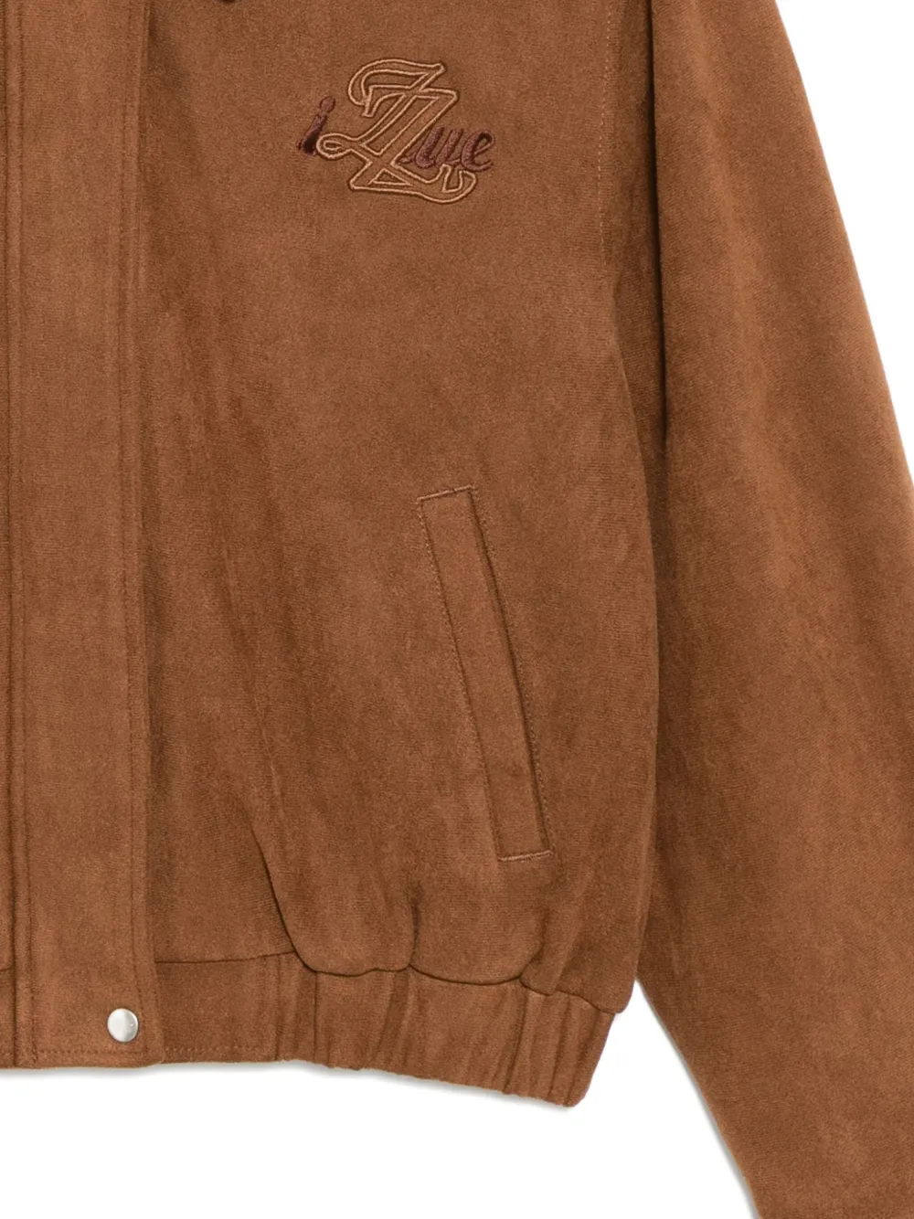Izzue Logo-embroidered Jacket In Brown