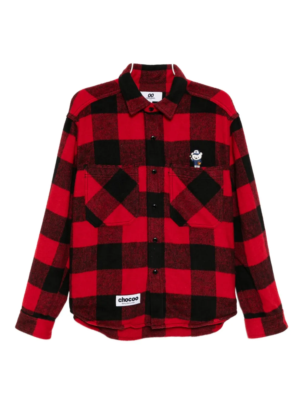 Chocoolate Checked Bear-embroidered Jacket In Multi