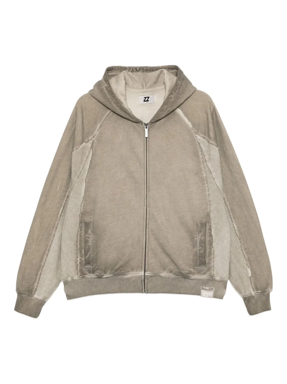 izzue logo-embroidered hoodie | Neutrals | Image 1