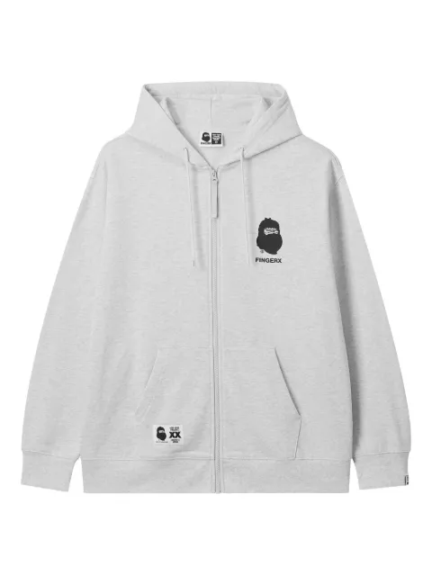 FINGERCROXX graphic-print zip-up hoodie