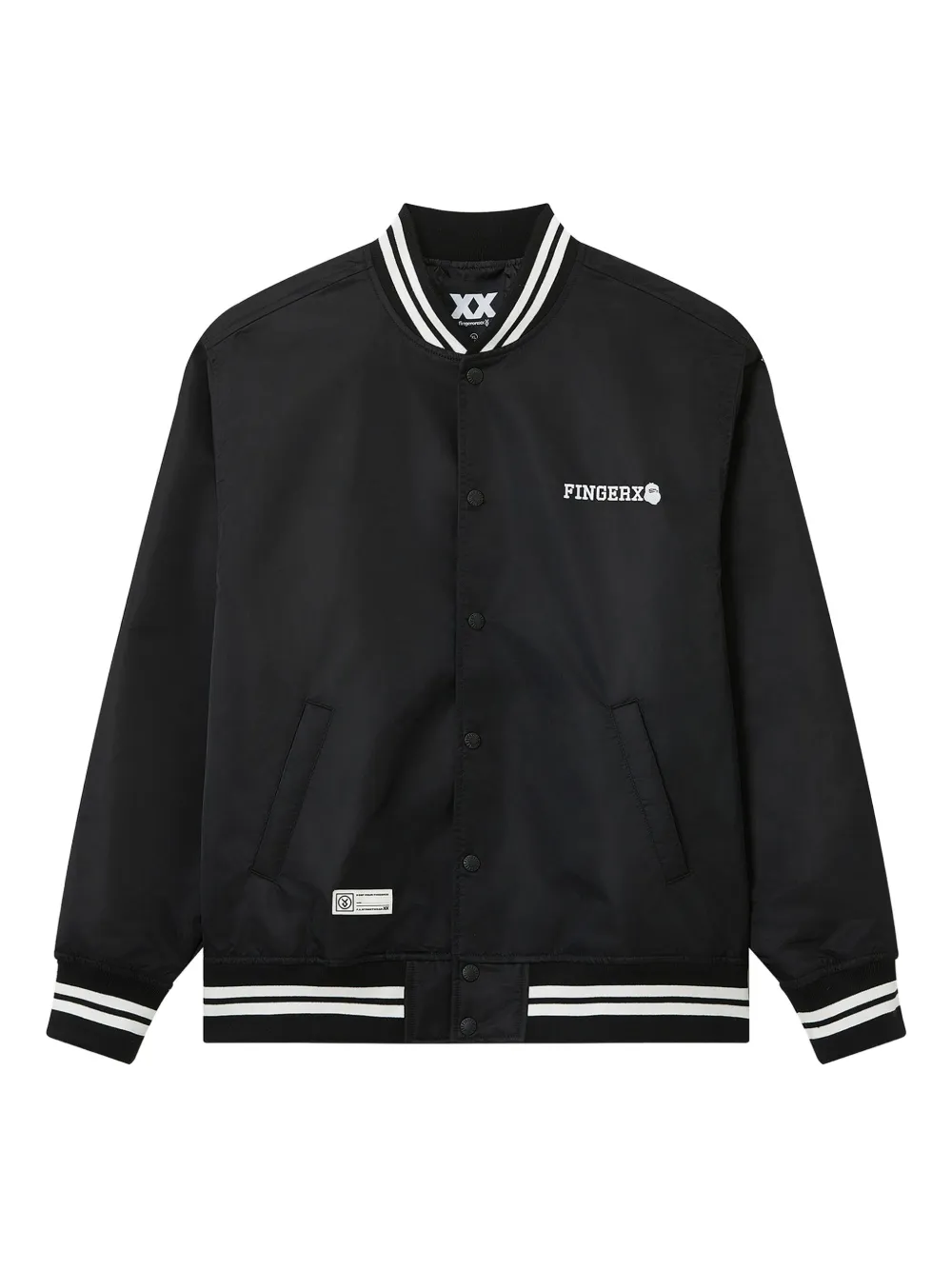 FINGERCROXX embroidered baseball jacket | Black | Image 1
