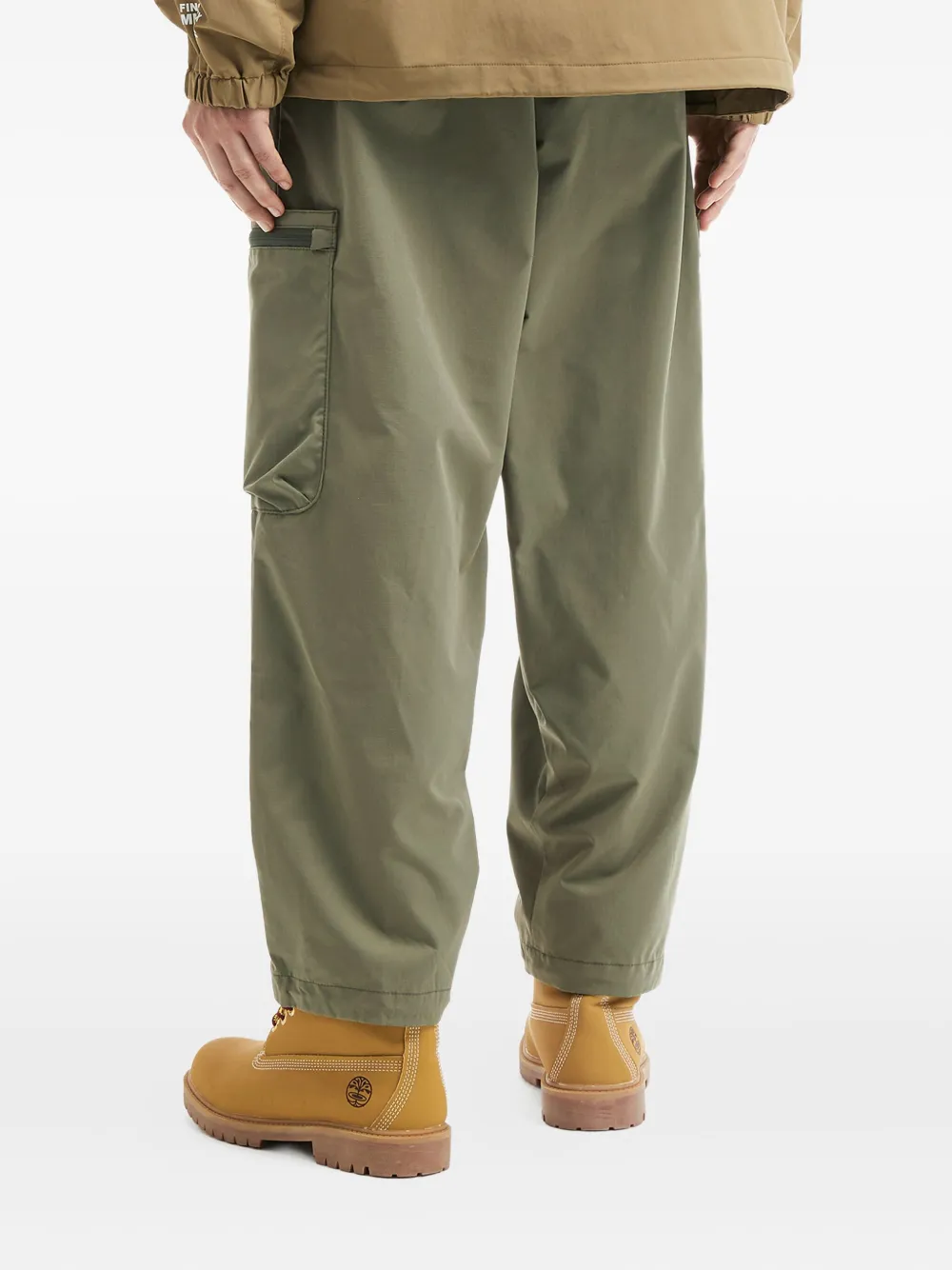 Fingercroxx Drawstring-waist Cargo Pants In Green