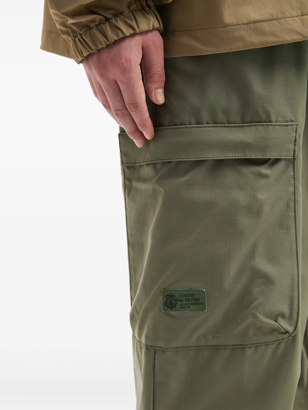 Fingercroxx Drawstring-waist Cargo Pants In Green