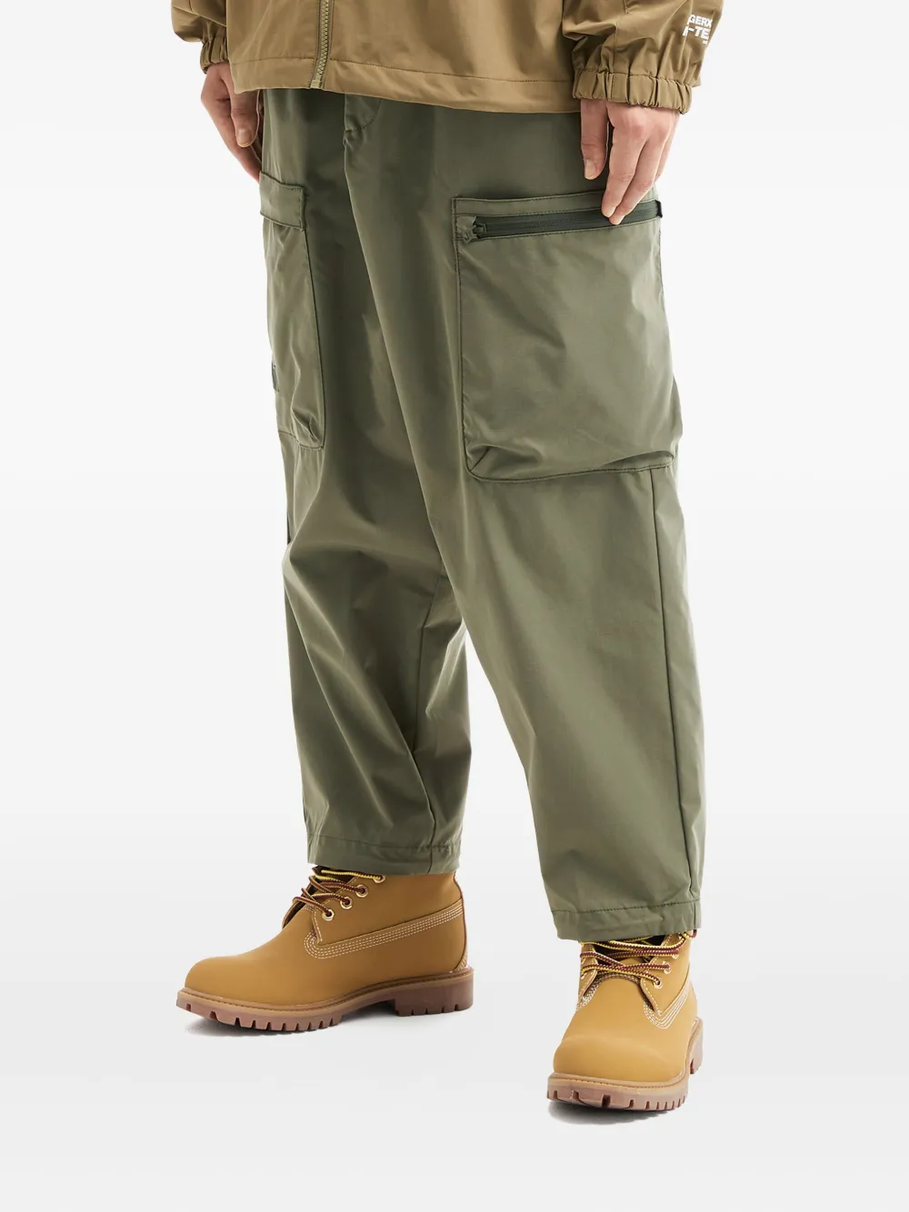 Fingercroxx Drawstring-waist Cargo Pants In Green