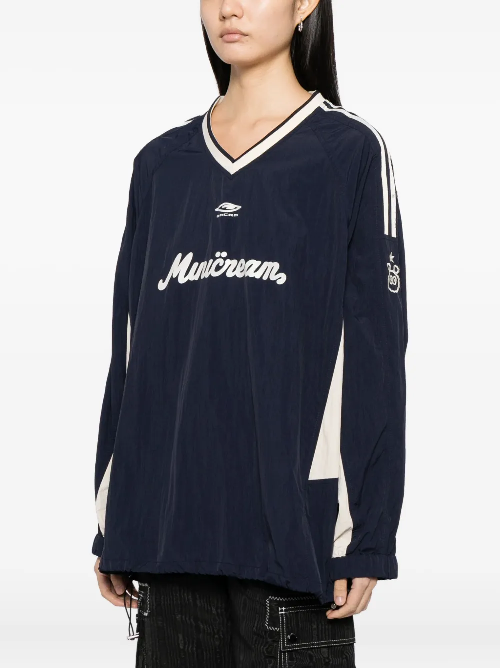 Mini Cream Logo-printed Sweatshirt In Blue
