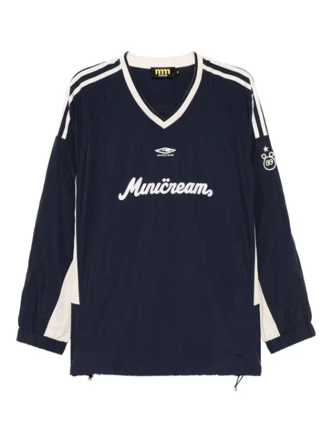 Mini Cream sudadera con logo estampado
