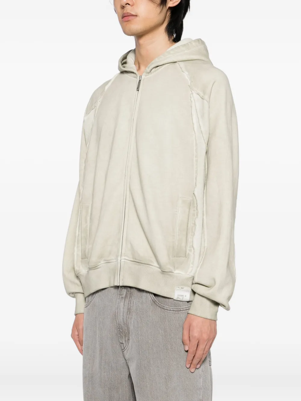 izzue Hoodie met geborduurd logo Beige