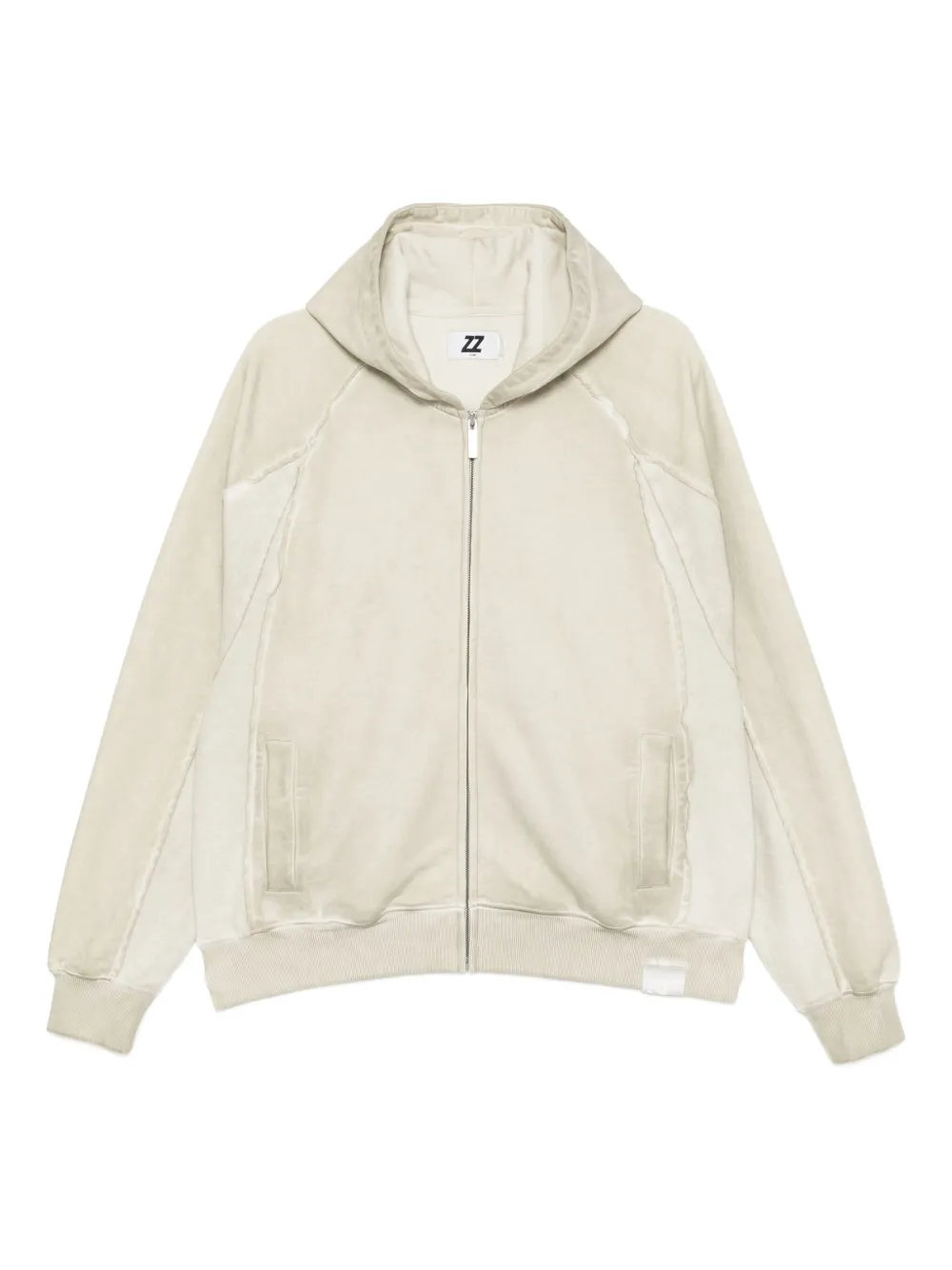 izzue logo-embroidered hoodie | Neutrals | Image 1