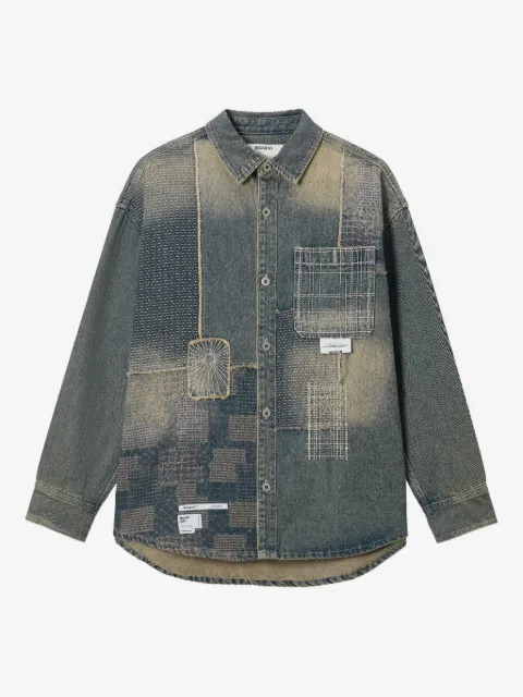 Musium Div. patchwork denim shirt