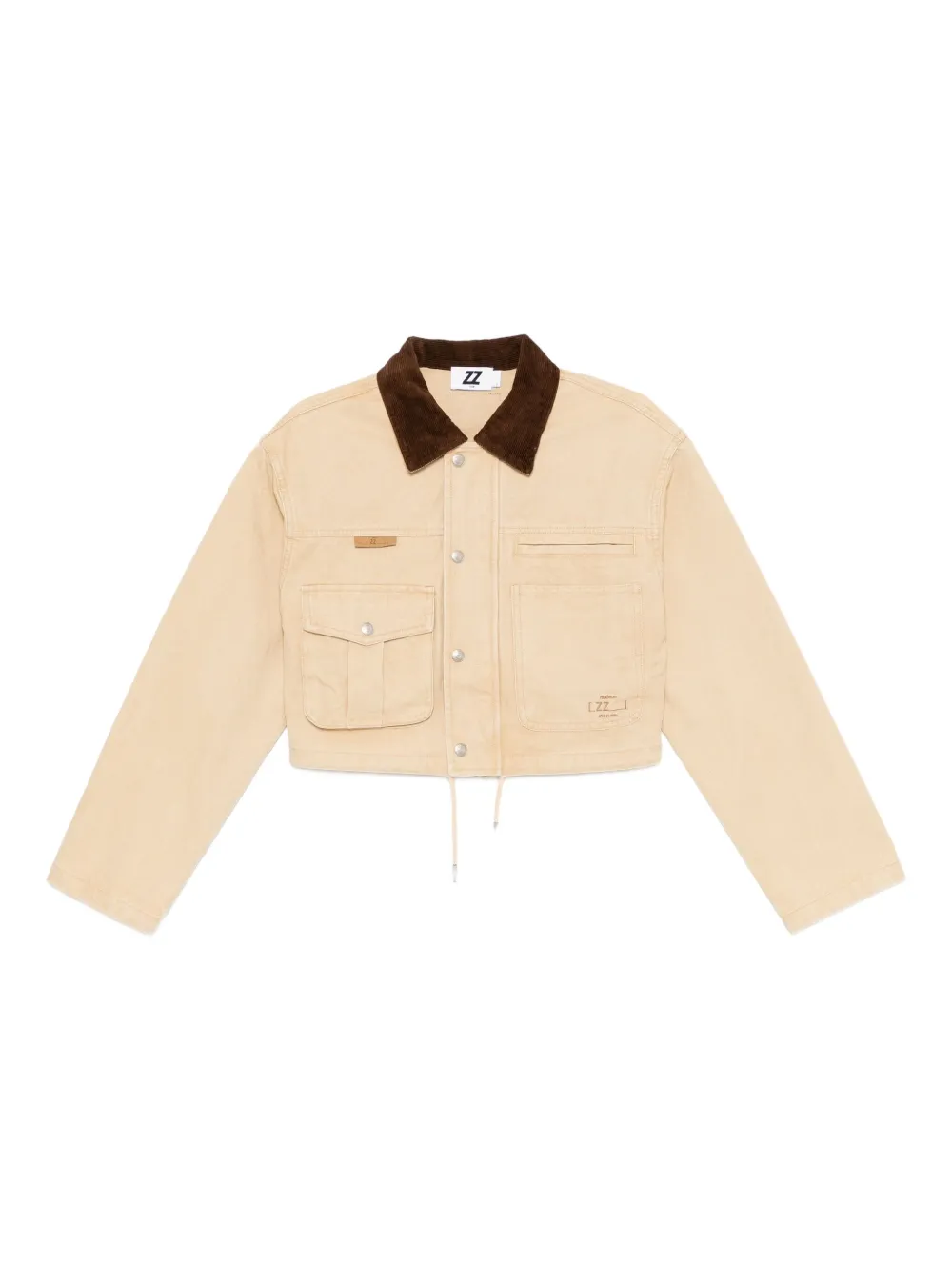 izzue logo-embroidered jacket | Neutrals | Image 1