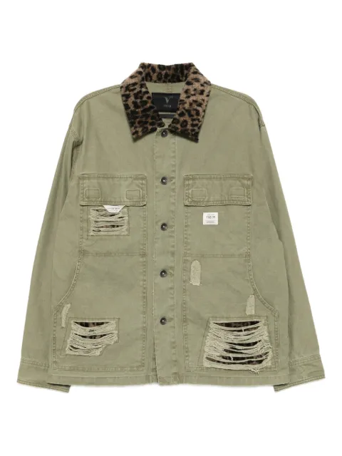 FIVE CM distressed shirt jacket