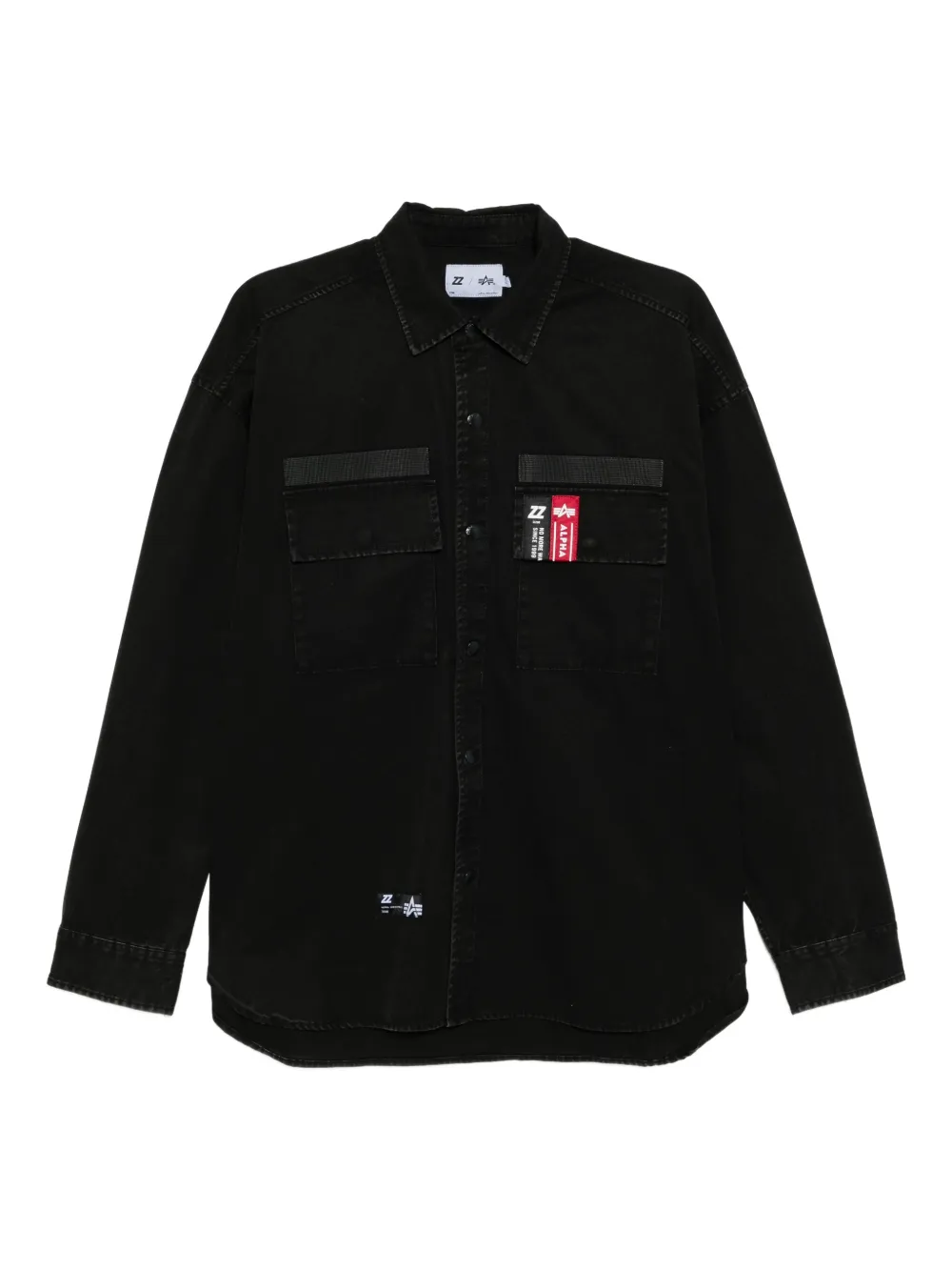 izzue camisa con parche del logo | negro | Image 1