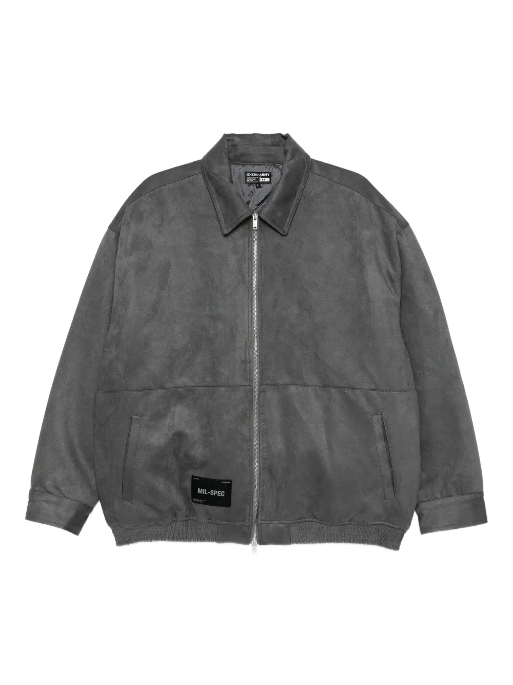 izzue logo-embroidered jacket | Grey | Image 1