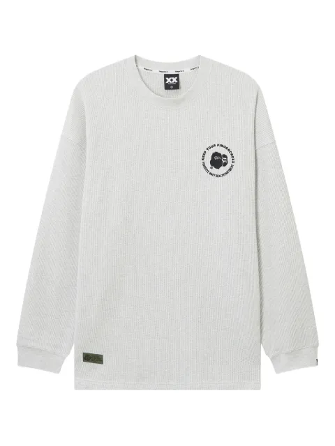 FINGERCROXX waffle-knit embroidered T-shirt