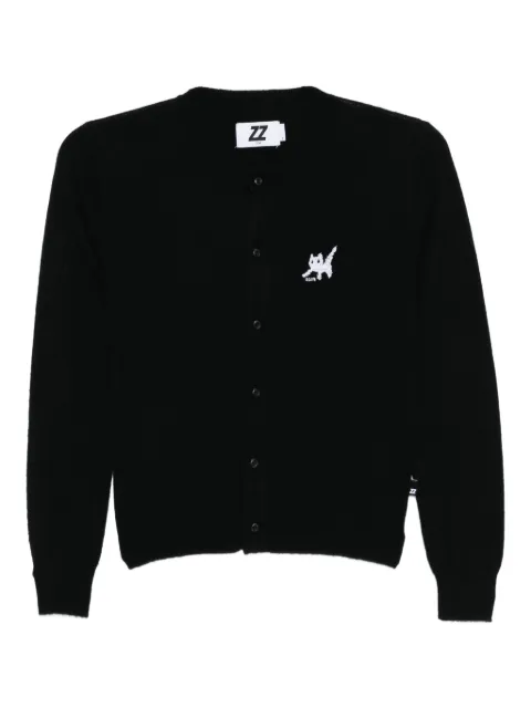 izzue logo-embroidered cardigan
