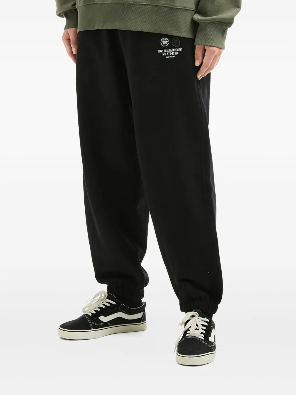FINGERCROXX Broek met logopatch Zwart