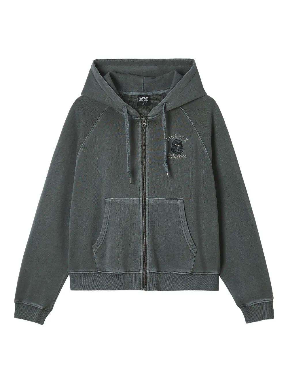 Fingercroxx Embroidered Zip-up Hoodie In Multi