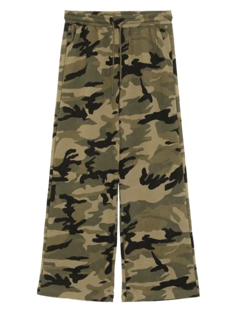 Mini Cream camouflage-print track pants 