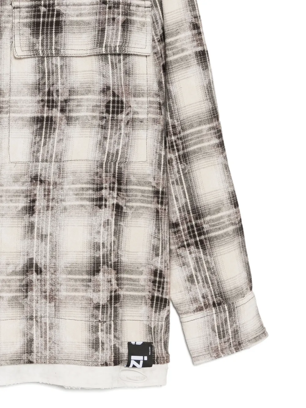 izzue Overhemd met logopatch Beige