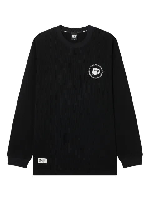 FINGERCROXX waffle-knit long-sleeve sweater