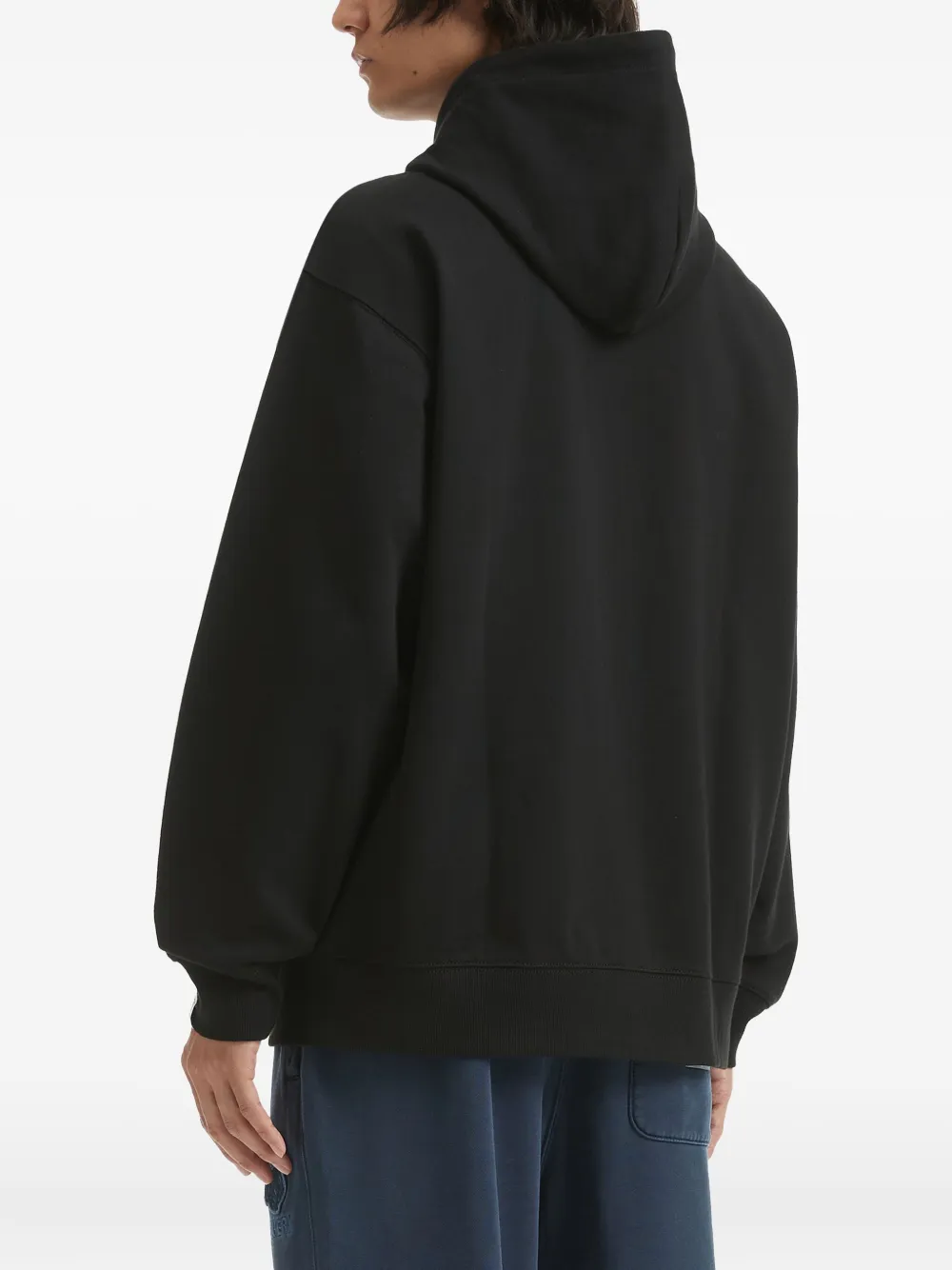 Fingercroxx Graphic-print Zip-up Hoodie In Black