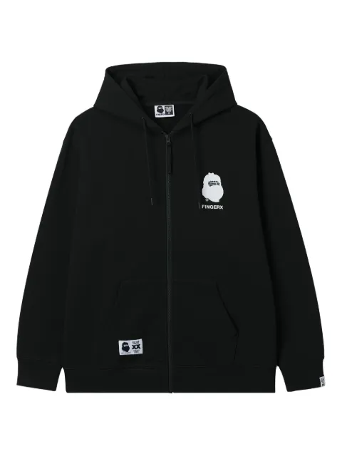 FINGERCROXX graphic-print zip-up hoodie