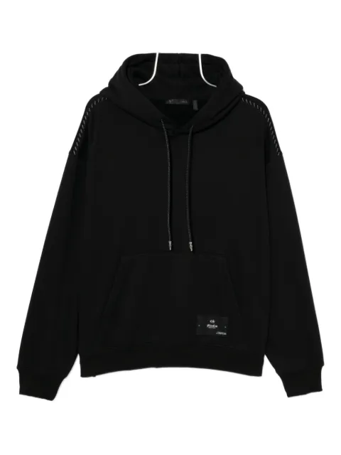 FIVE CM contrast-stitch hoodie
